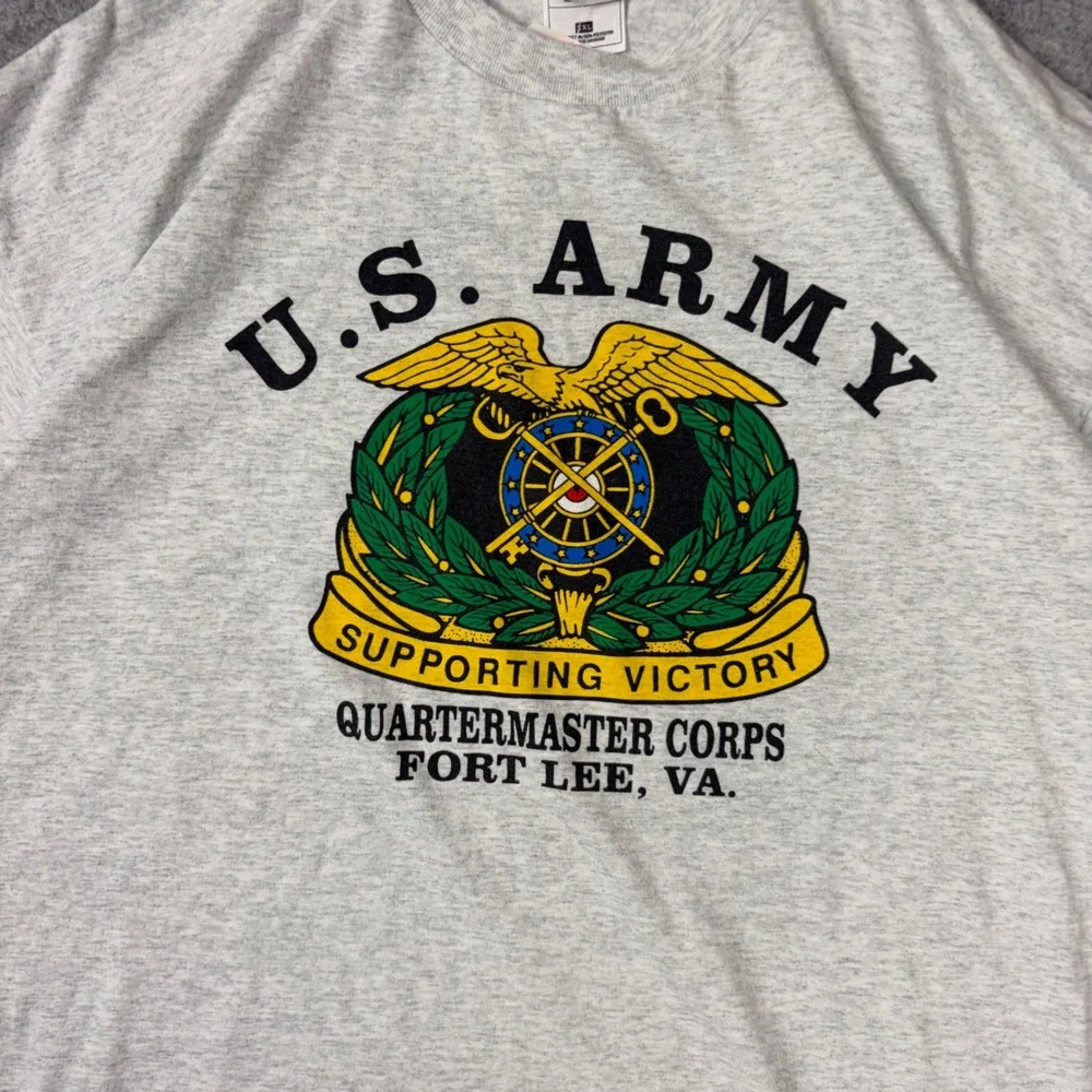 Vintage Fruit of the Loom US Army Quartermaster Corps Fort Lee VA T-Shirt XXL